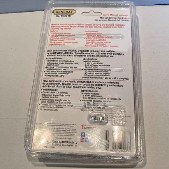 NWT General 2014 The Seeker Pin-Type Moisture Meter #MMD4E - Picture 4 of 5